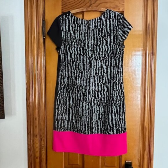 Miss Sixty M60 Black Grey Pink Color Block Y2K Dress Size 8 - Picture 3 of 6